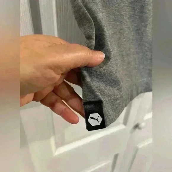 PUMA Men Printed Round Neck Cotton Blend Grey T-Shirt size M - Picture 5 of 8